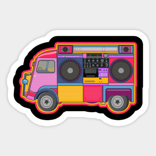 Citroen HY - Boombox Van- Huge Ghettoblaster on a Classic Van Sticker